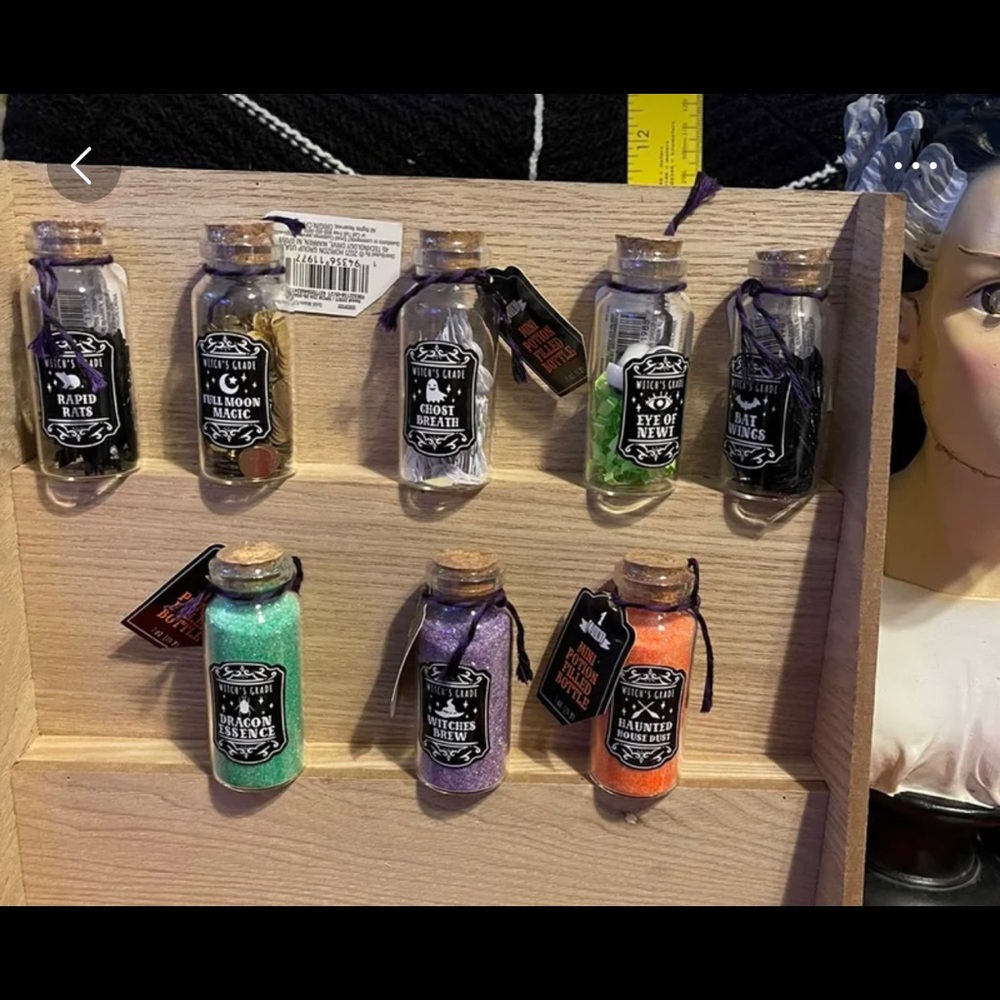 Set of 8 glass potion bottles Halloween 2021 target